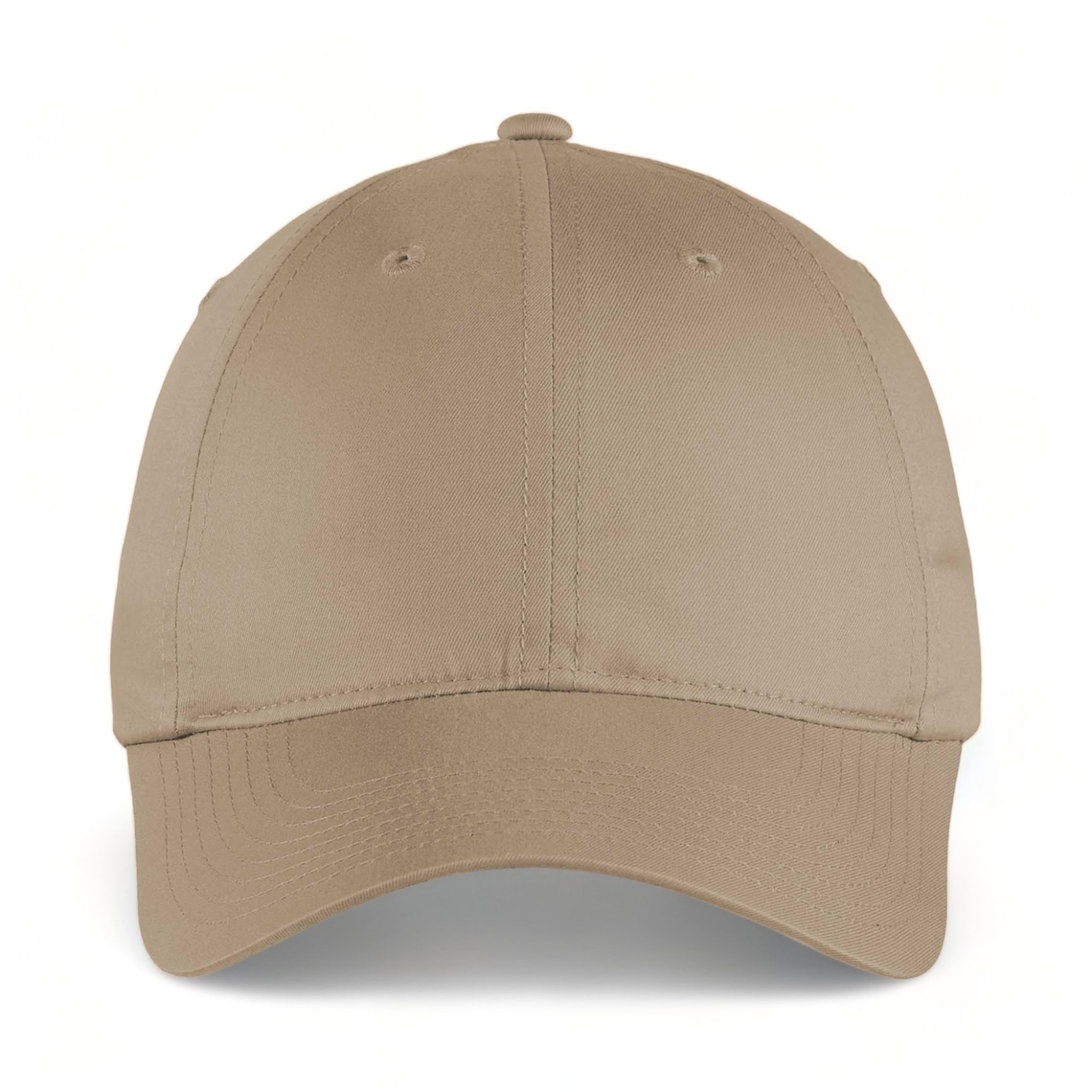 Front view of Nike NKFB6449 custom hat in khaki