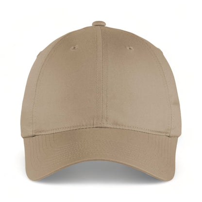 Front view of Nike NKFB6449 custom hat in khaki