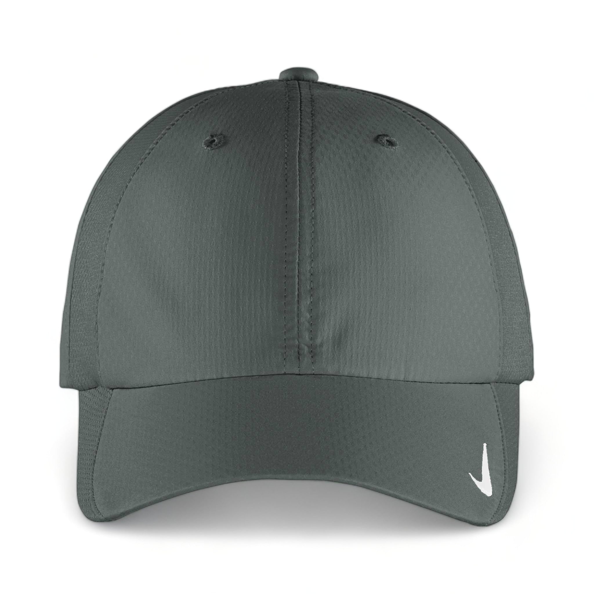 Front view of Nike NKFD9709 custom hat in anthracite