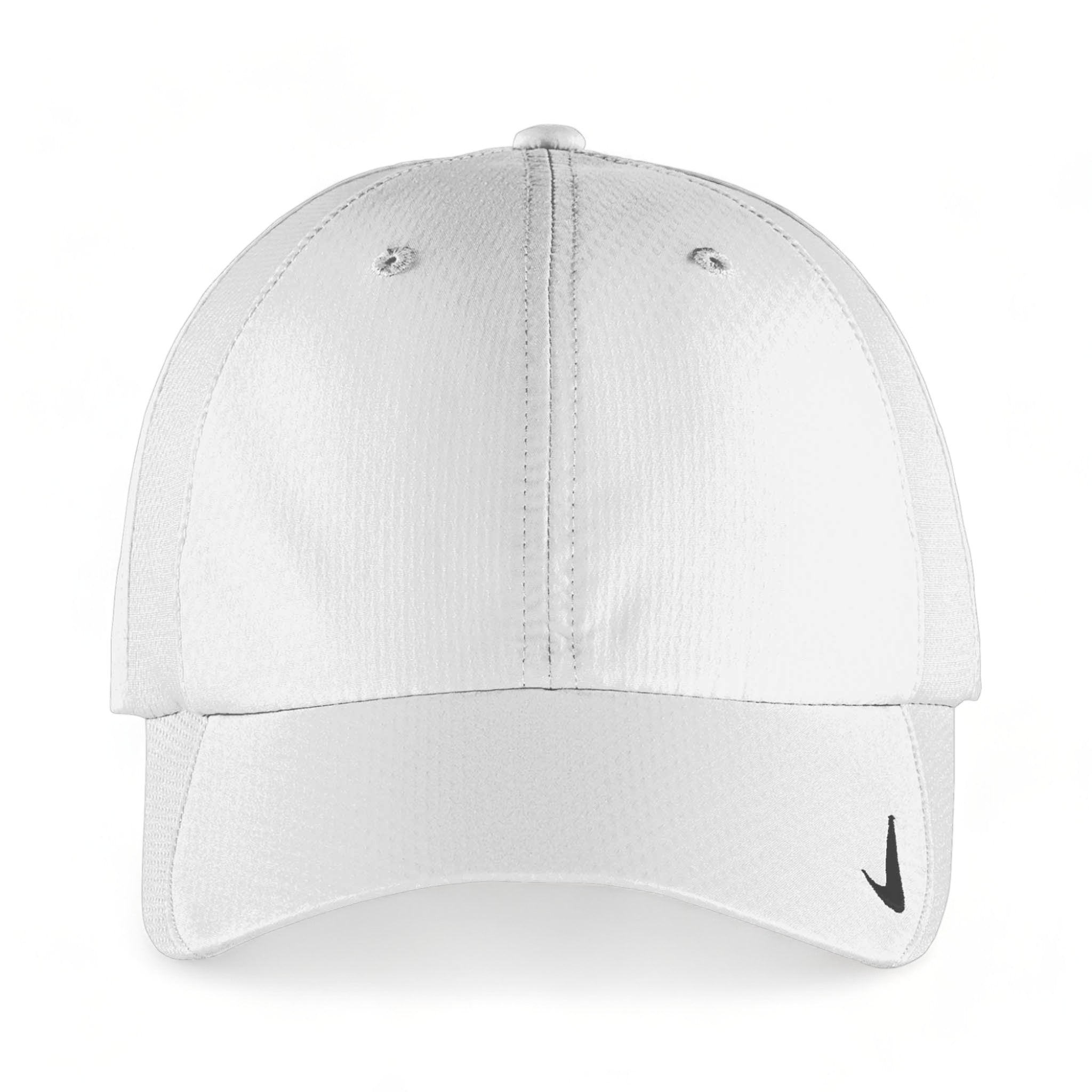 Front view of Nike NKFD9709 custom hat in white