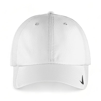 Front view of Nike NKFD9709 custom hat in white