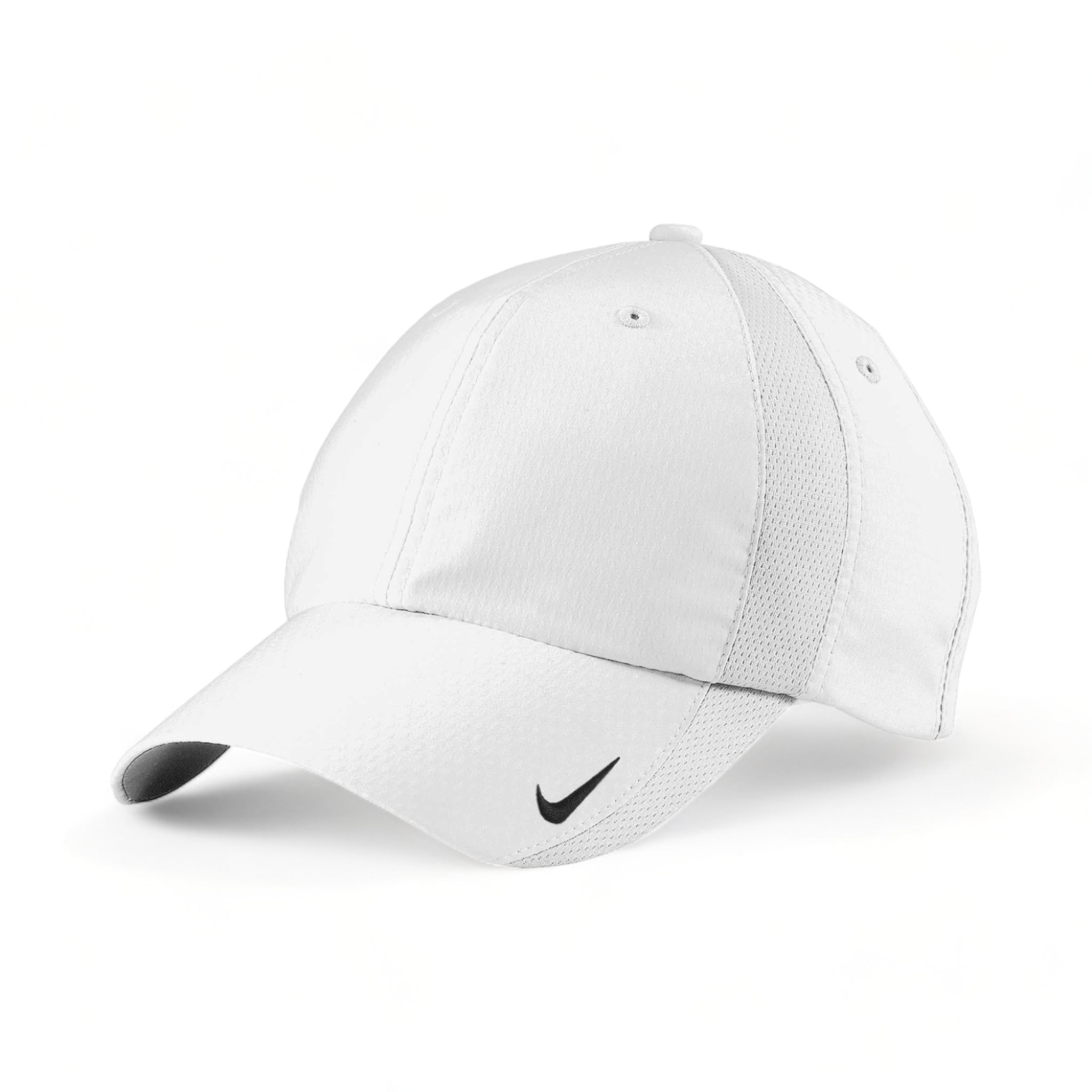 Side view of Nike NKFD9709 custom hat in white