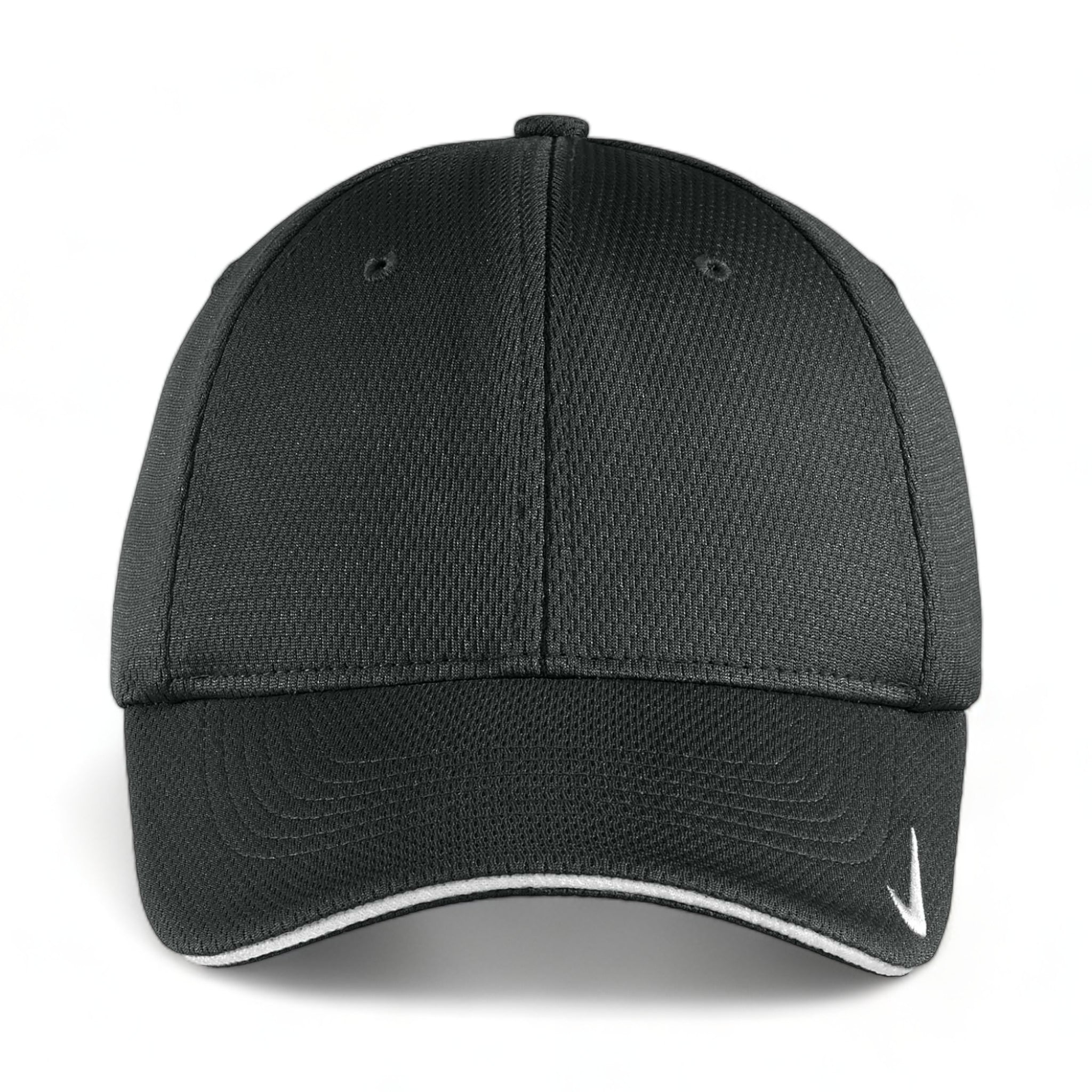 Front view of Nike NKFD9718 custom hat in anthracite and white