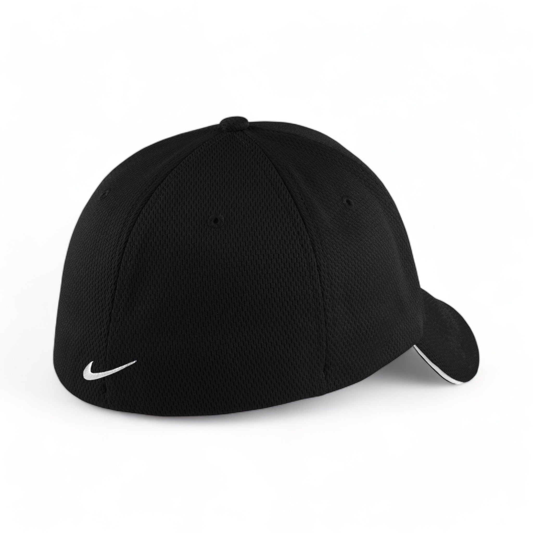Back view of Nike NKFD9718 custom hat in black and white
