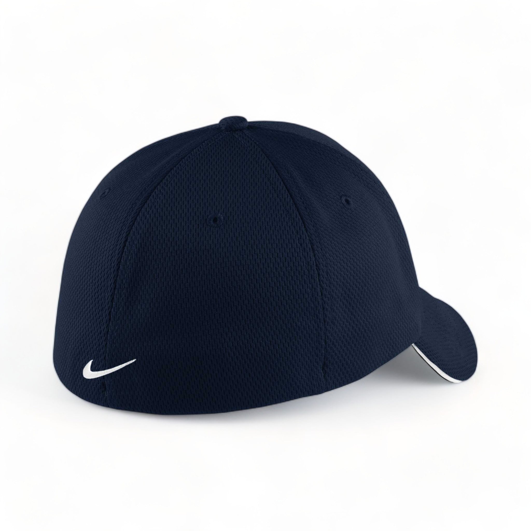 Back view of Nike NKFD9718 custom hat in navy and white
