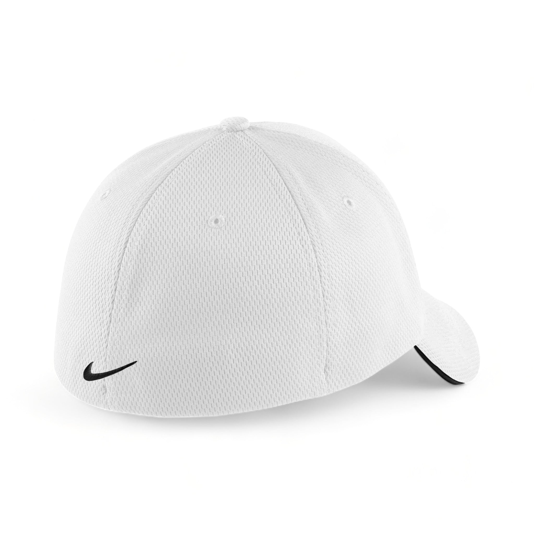 Back view of Nike NKFD9718 custom hat in white and black