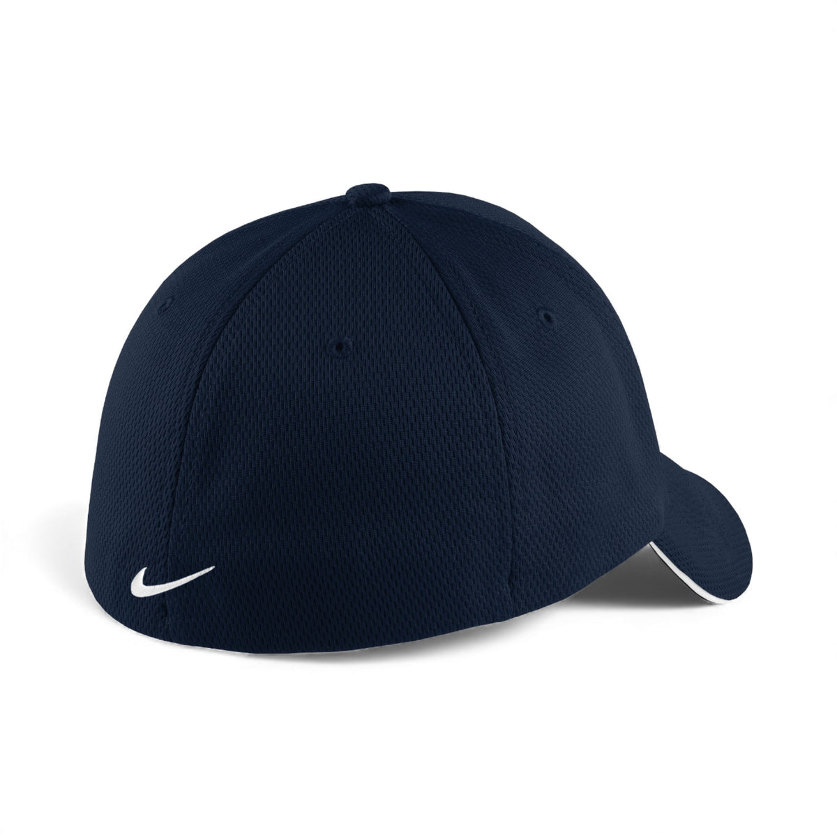 Back view of Nike NKFD9718 custom hat in navy and white