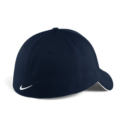 Back view of Nike NKFD9718 custom hat in navy and white