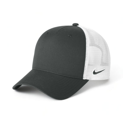 Side view of Nike NKFN9893 custom hat in anthracite and white