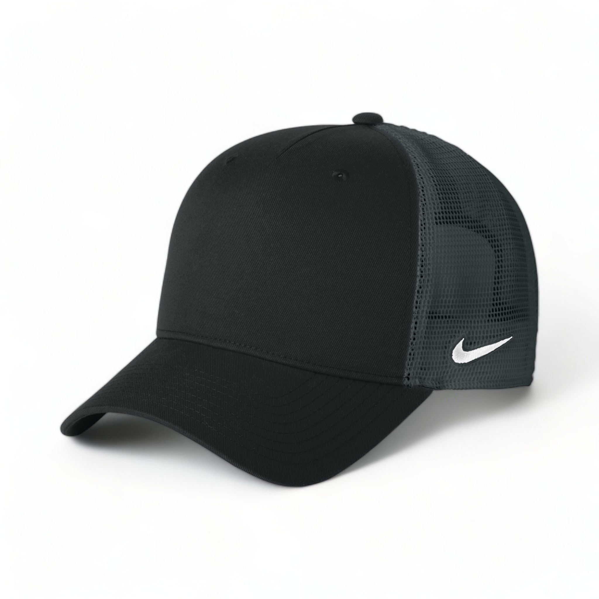 Side view of Nike NKFN9893 custom hat in black and dark grey