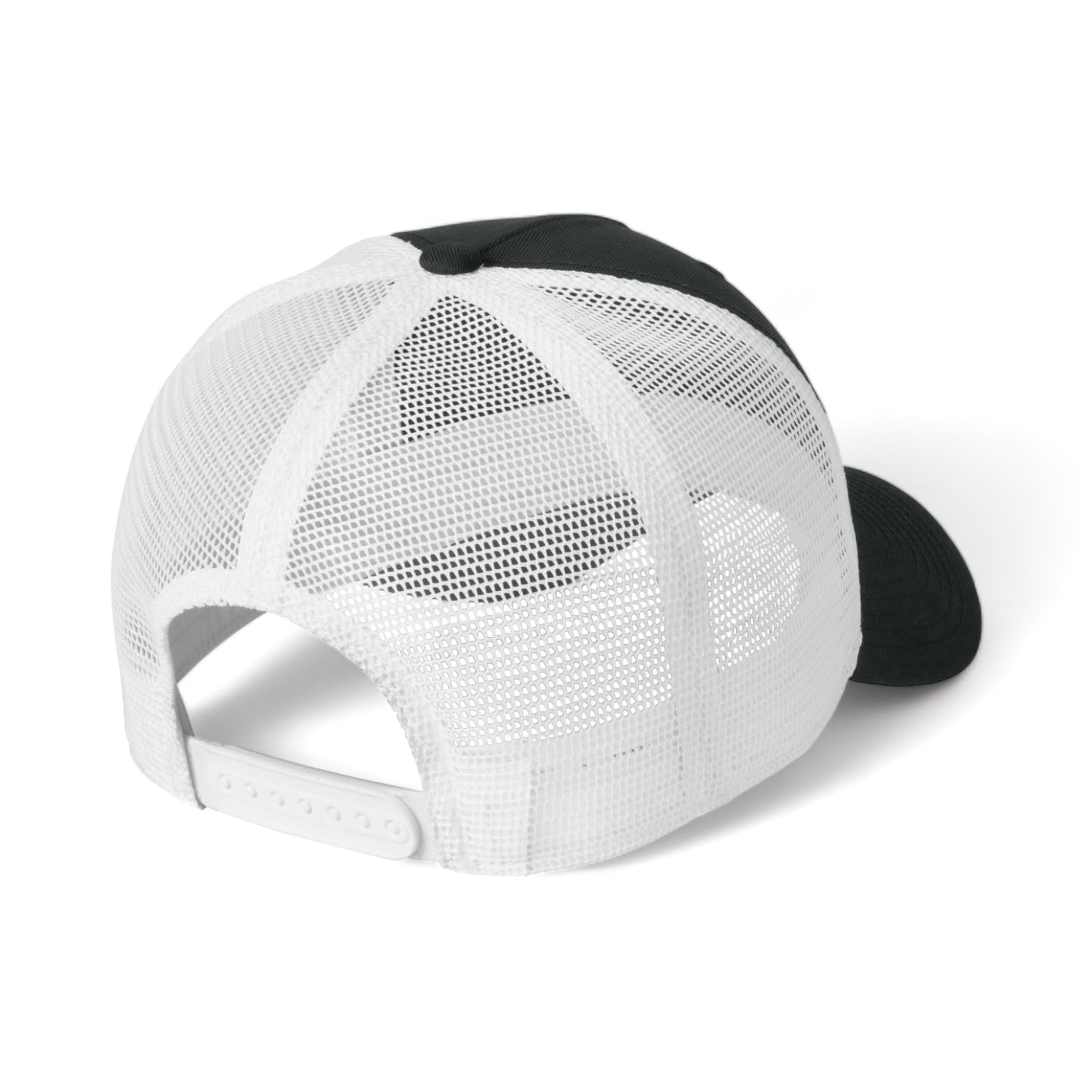 Back view of Nike NKFN9893 custom hat in black and white