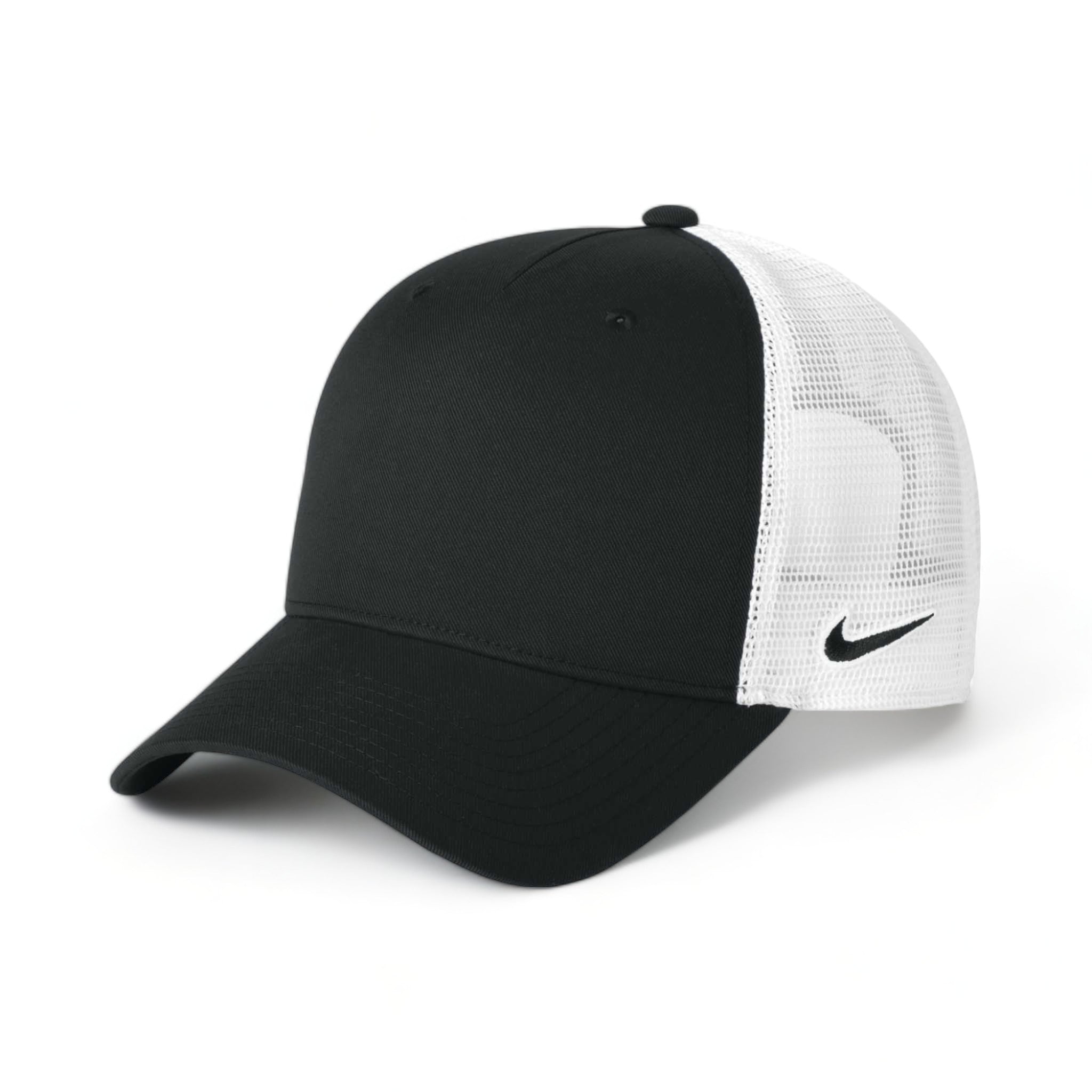 Side view of Nike NKFN9893 custom hat in black and white