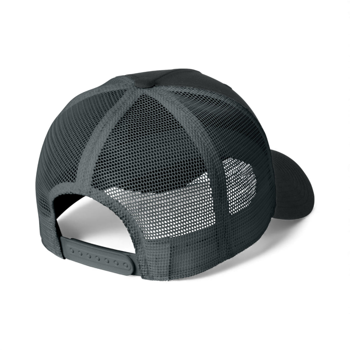 Back view of Nike NKFN9893 custom hat in black and dark grey