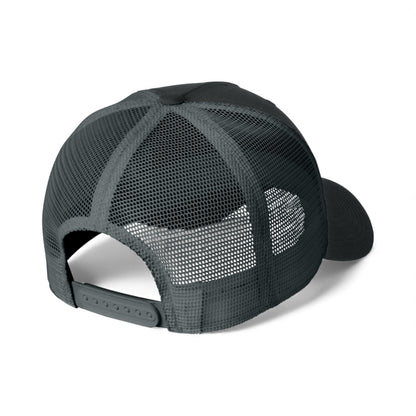 Back view of Nike NKFN9893 custom hat in black and dark grey