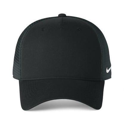 Front view of Nike NKFN9893 custom hat in black and dark grey