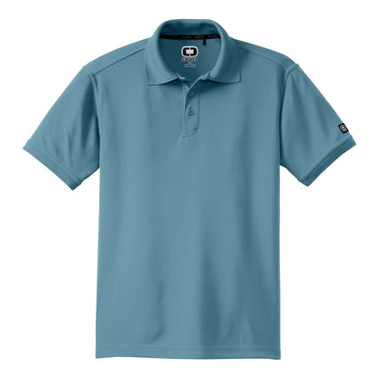 OGIO OG101 custom polo in blue mist, front view