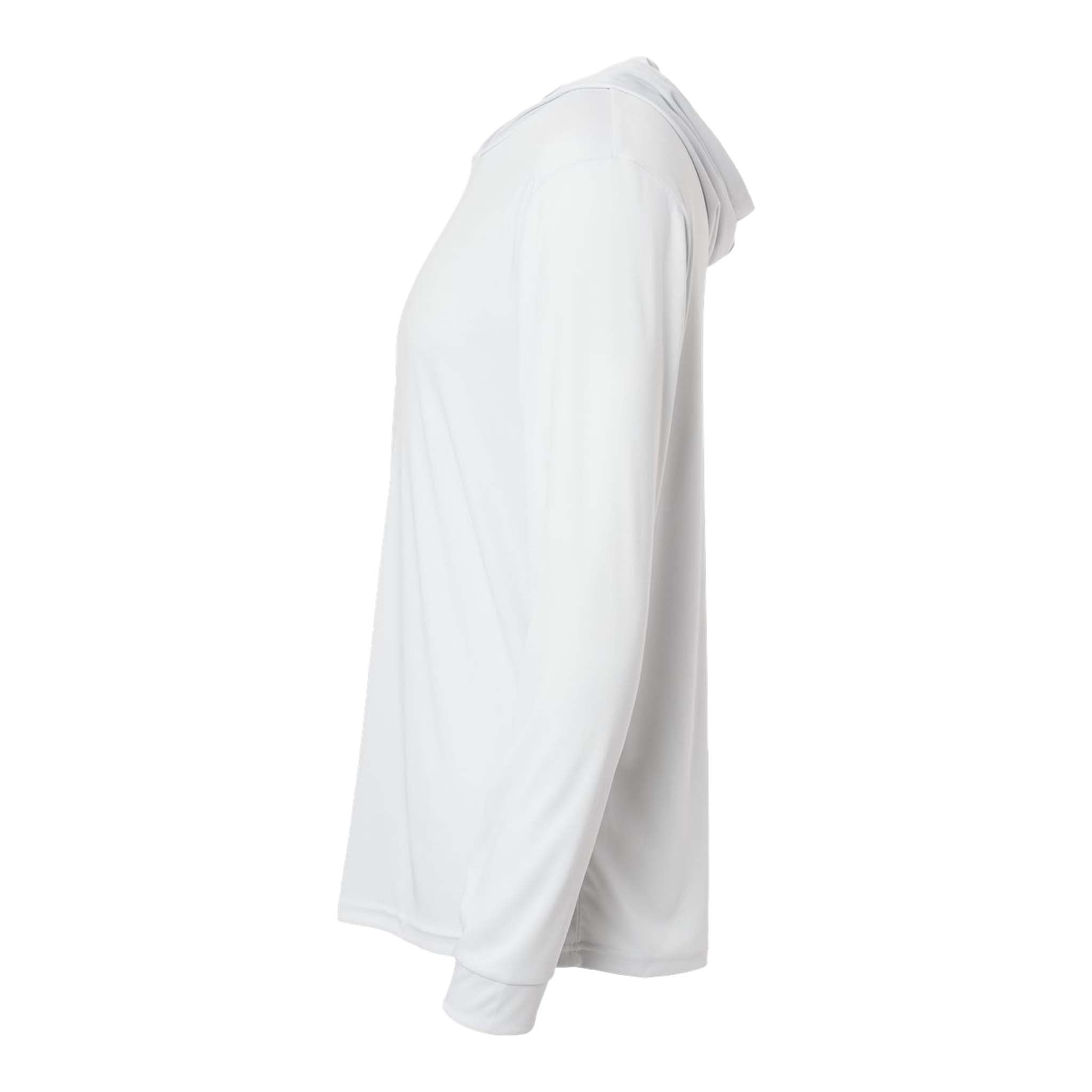 Paragon 220 custom long sleeve t-shirt in aluminum, left side view