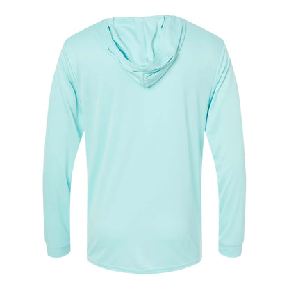 Paragon 220 custom long sleeve t-shirt in aqua blue, back view