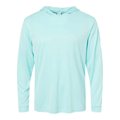 Paragon 220 custom long sleeve t-shirt in aqua blue, front view