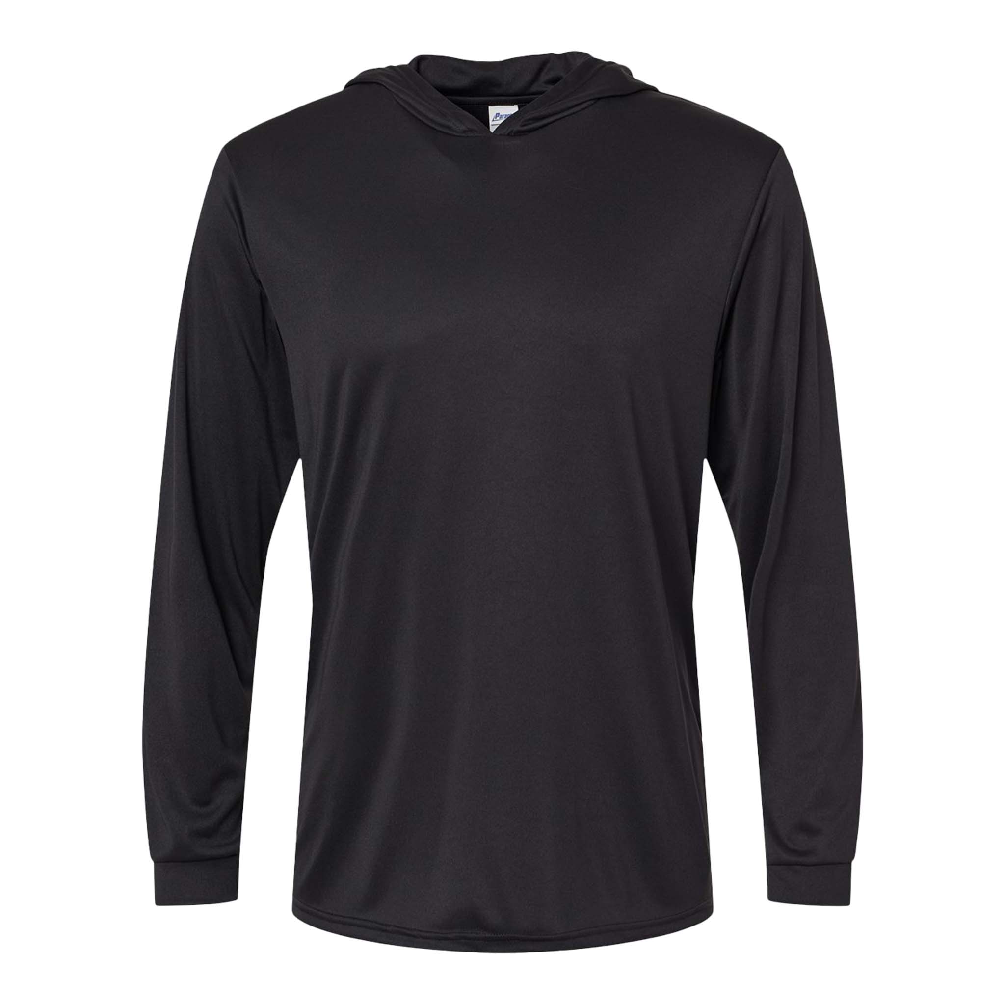 Paragon 220 custom long sleeve t-shirt in black, front view