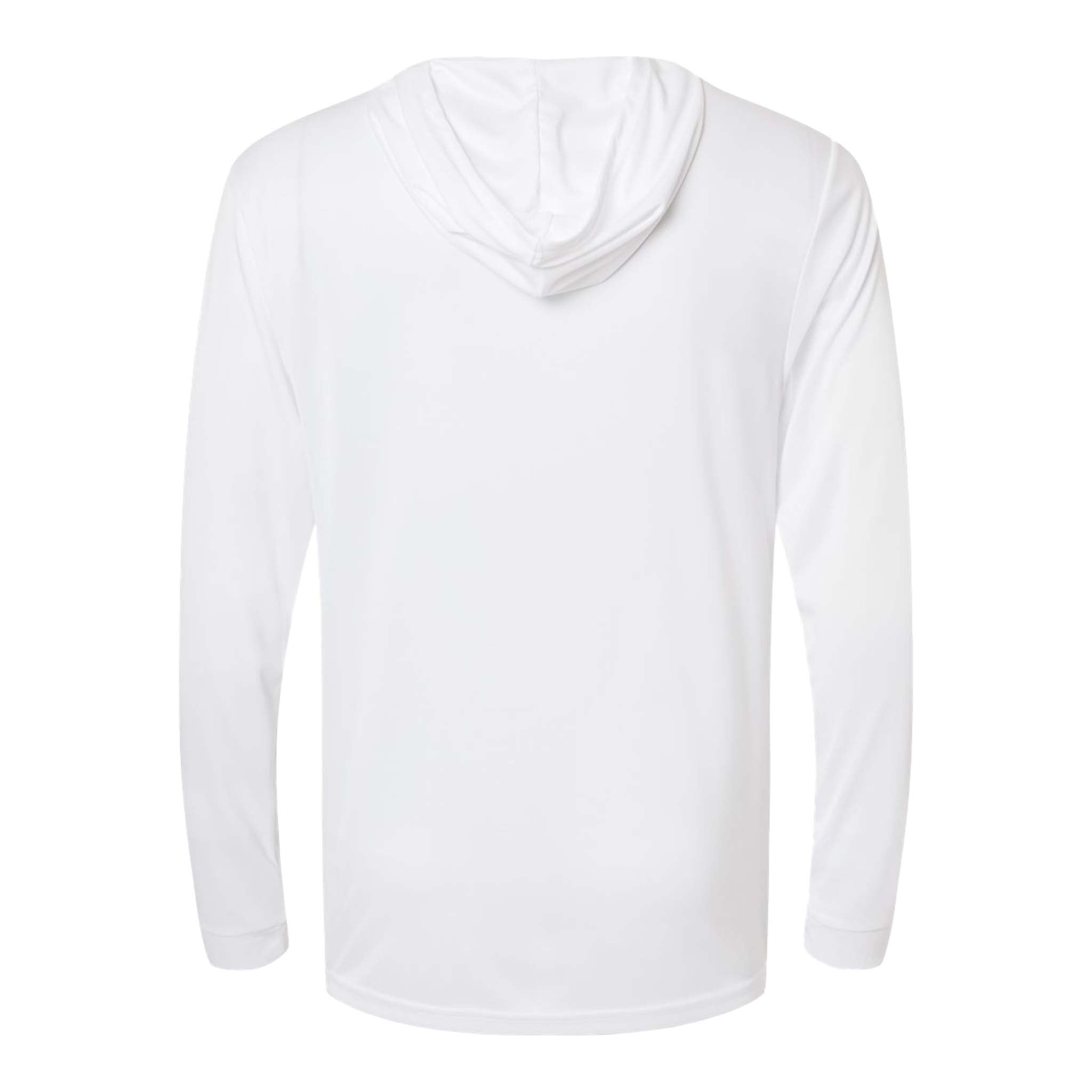 Paragon 220 custom long sleeve t-shirt in white, back view