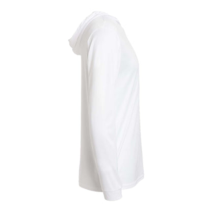 Paragon 220 custom long sleeve t-shirt in white, right side view