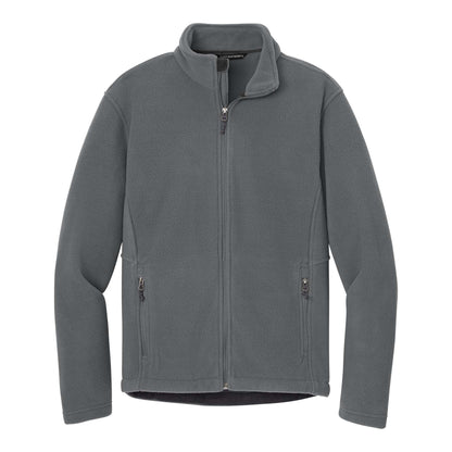 Port Authority F217 custom jacket in deep smoke, front view