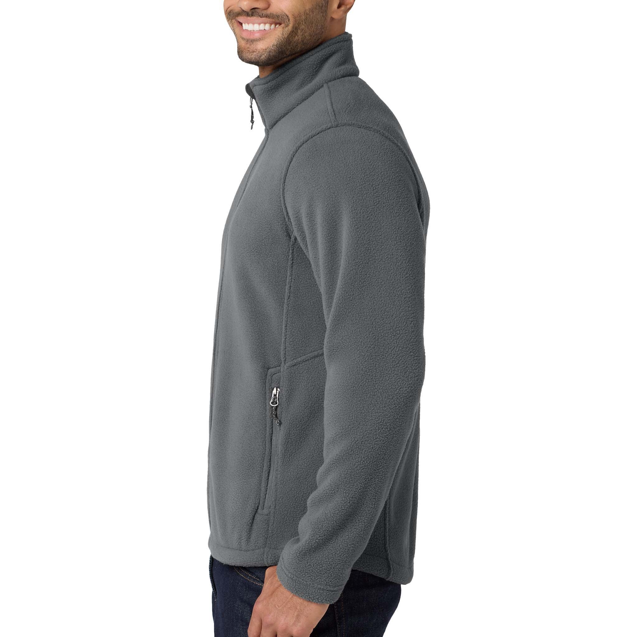 Port Authority F217 custom jacket in deep smoke, left side view
