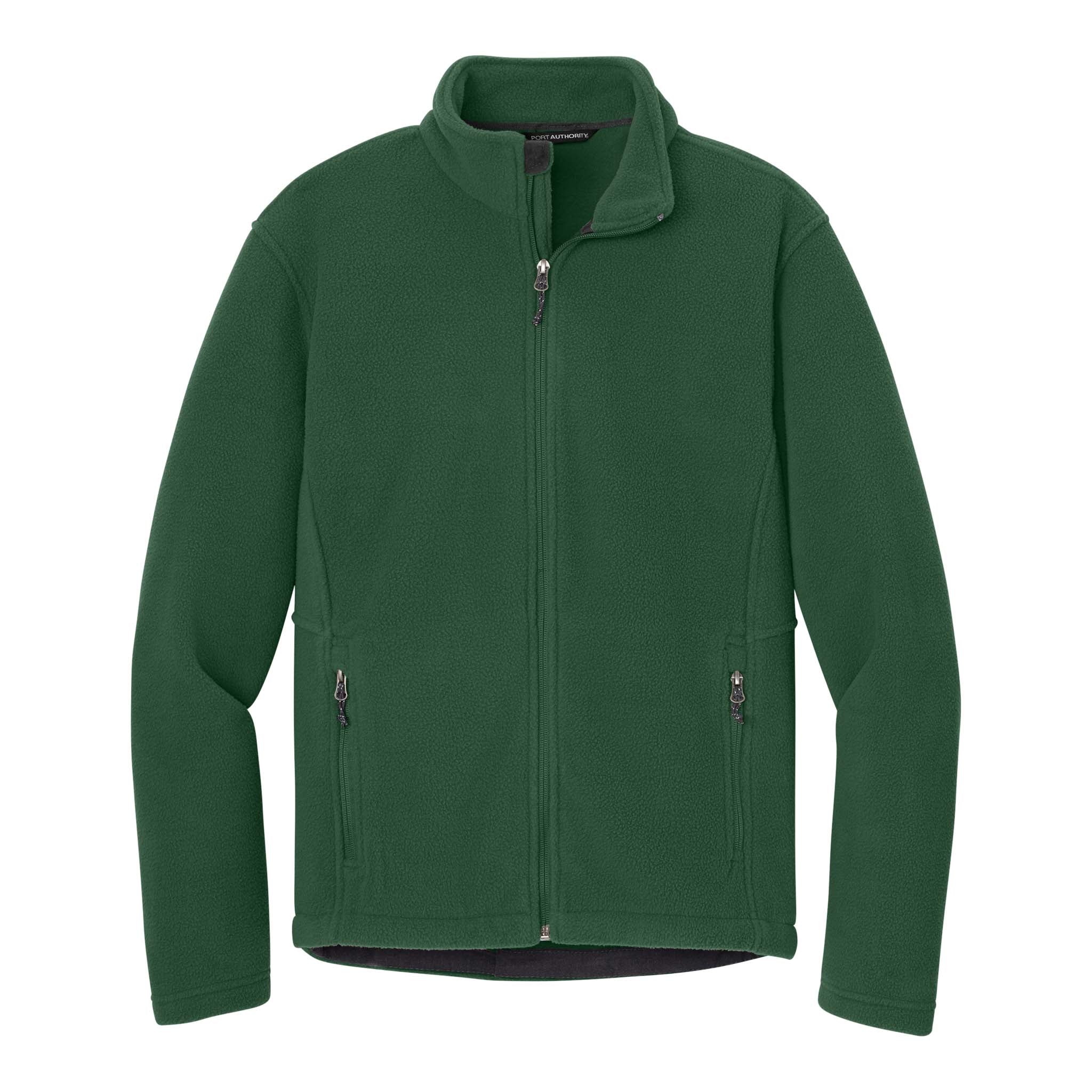 Port Authority F217 custom jacket in forest green, front view