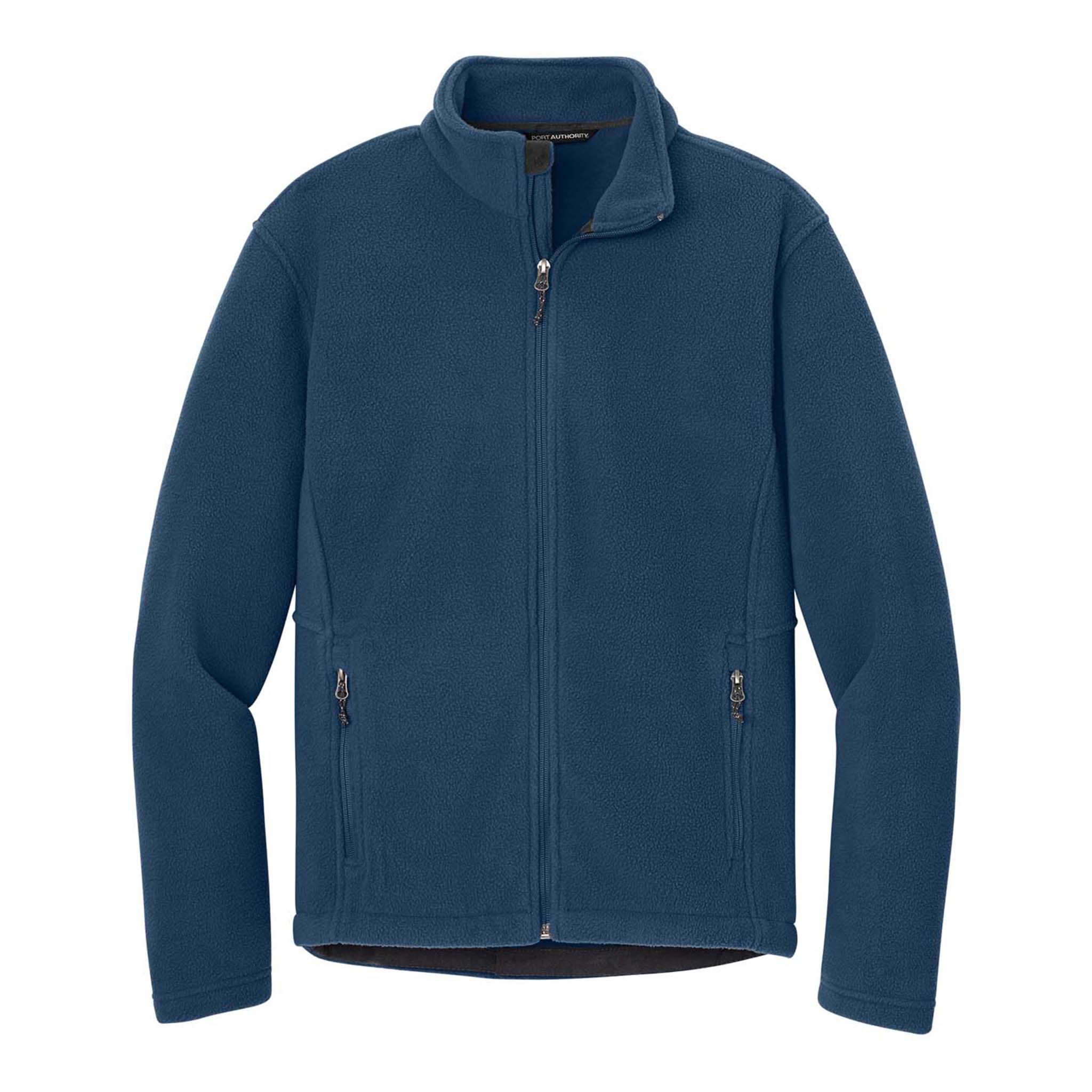 Port Authority F217 custom jacket in insignia blue, front view