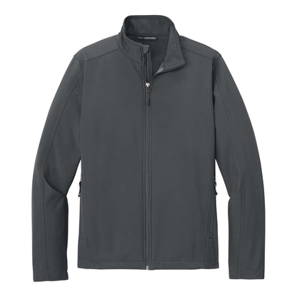 Port Authority J317 custom jacket in battleship grey, front view