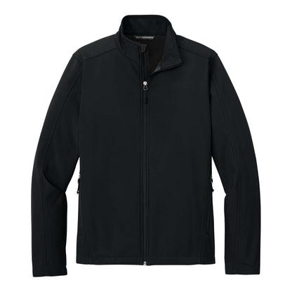 Port Authority J317 custom jacket in black, front view