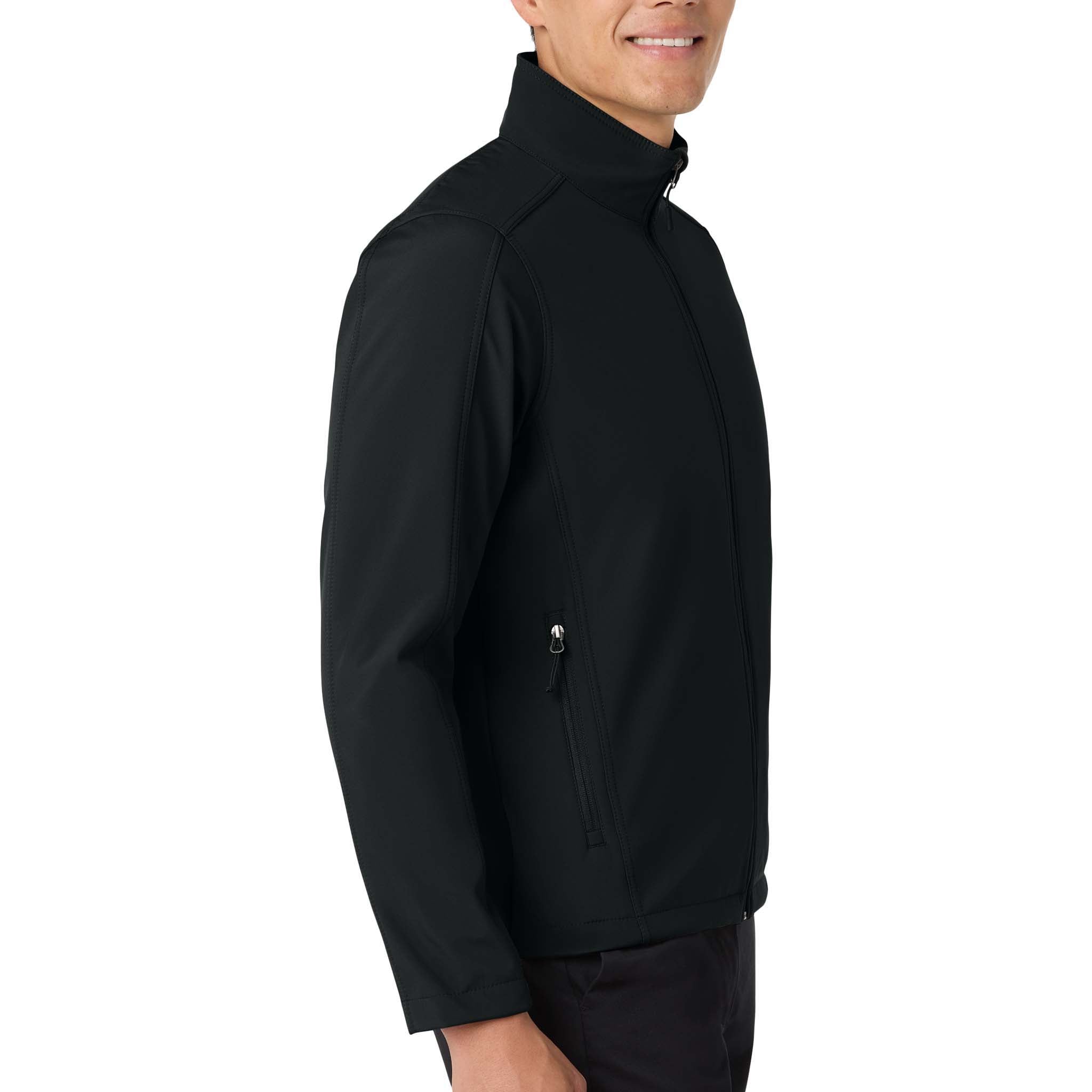 Port Authority J317 custom jacket in black, right side view