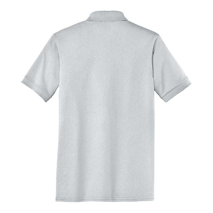 Port & Co KP55 custom polo in ash, back view