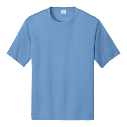 Port & Co PC380 custom short sleeve t-shirt in carolina blue, front view