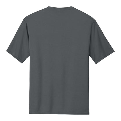 Port & Co PC380 custom short sleeve t-shirt in charcoal, back view