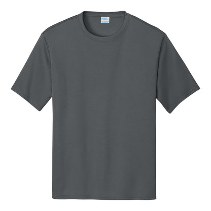 Port & Co PC380 custom short sleeve t-shirt in charcoal, front view