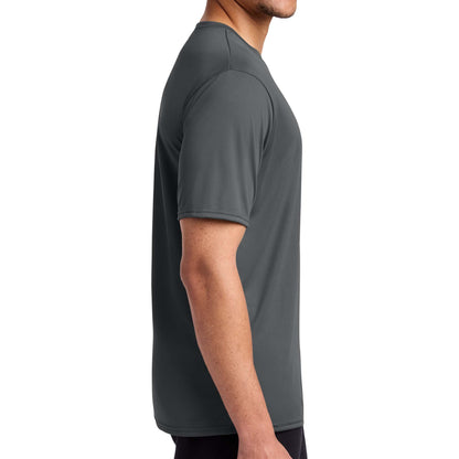 Port & Co PC380 custom short sleeve t-shirt in charcoal, right side view