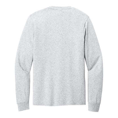 Port & Co PC54LS custom long sleeve t-shirt in ash, back view