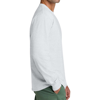 Port & Co PC54LS custom long sleeve t-shirt in ash, right side view