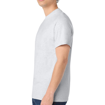 Port & Co PC54 custom short sleeve t-shirt in ash, left side view