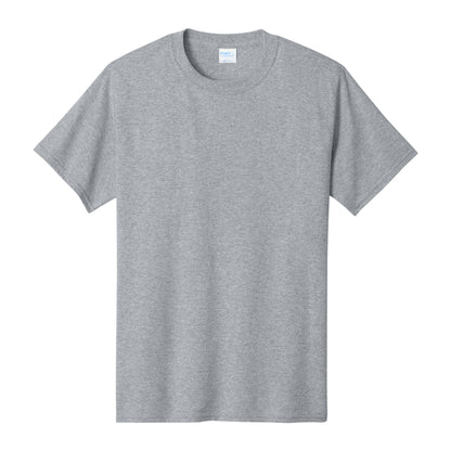 Port & Co PC54 custom short sleeve t-shirt in athletic heather, front view