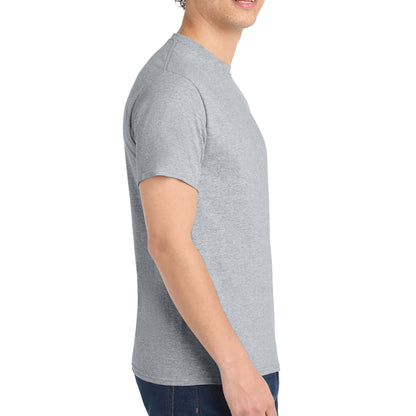 Port & Co PC54 custom short sleeve t-shirt in athletic heather, right side view