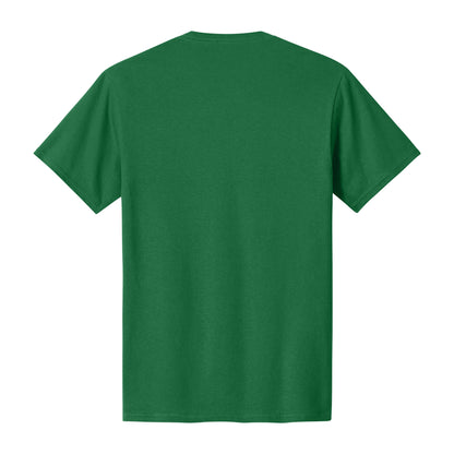 Port & Co PC54 custom short sleeve t-shirt in athletic kelly, back view