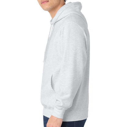 Port & Co PC78H custom hoodie in ash, left side view