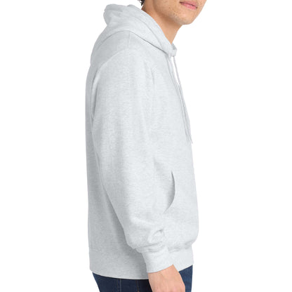 Port & Co PC78H custom hoodie in ash, right side view