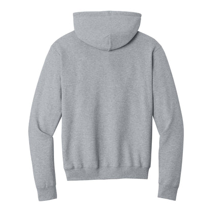 Port & Co PC78H custom hoodie in athletic heather, back view