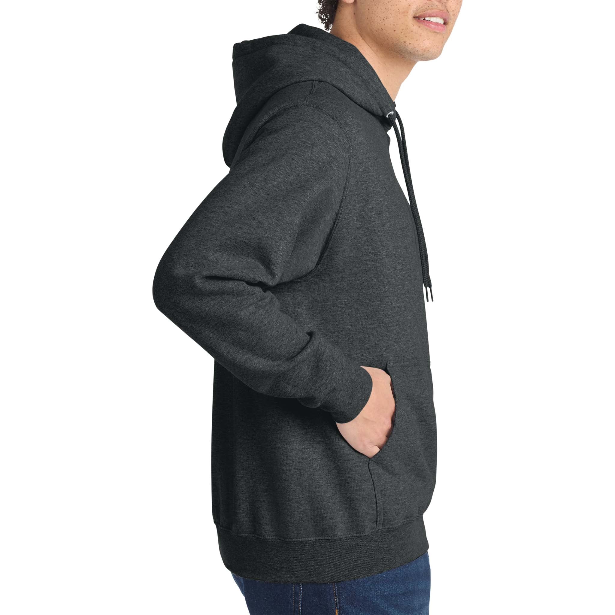 Port & Co PC78H custom hoodie in black heather, right side view