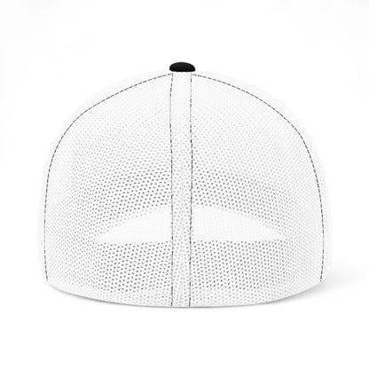 Back view of Richardson 110 custom hat in black and white