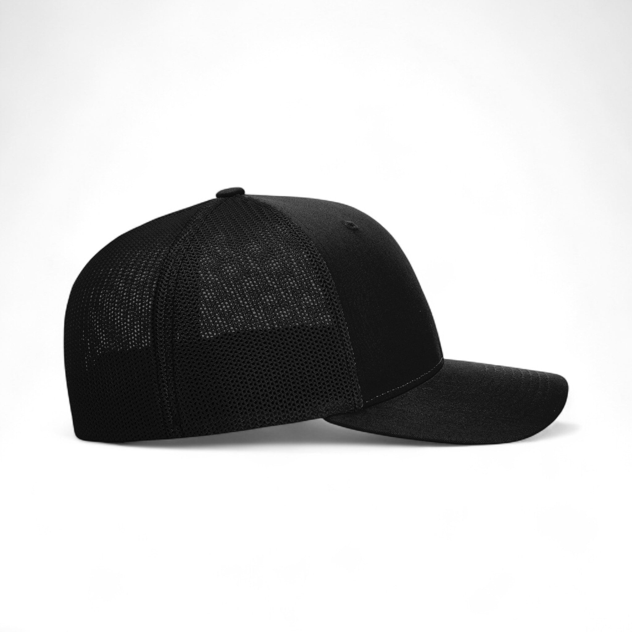 Right side view of Richardson 110 custom hat in black